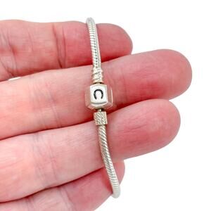 Vintage Chamilia Sterling Silver 925 Snake Chain Charm Bracelet 7"